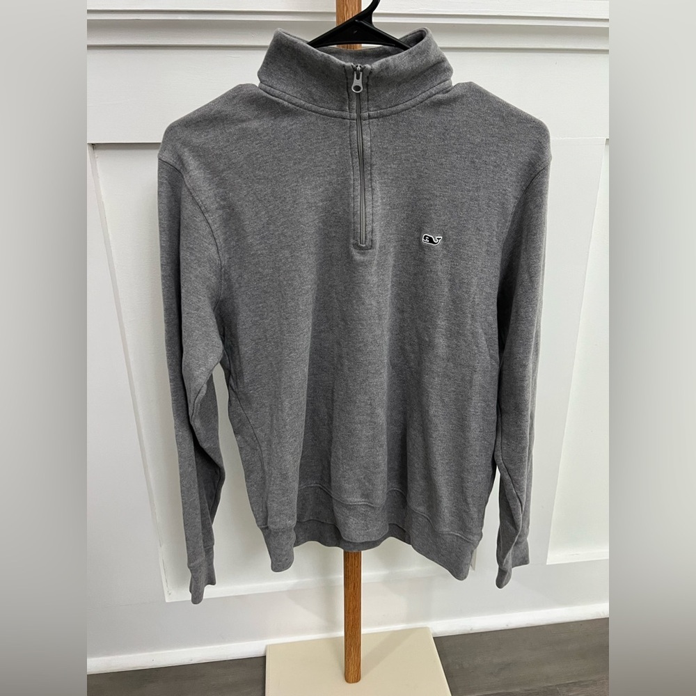 Vineyard Vines Gray Zip Up Sweater Classic Style Mens sz XS - Picture 5 of 6
